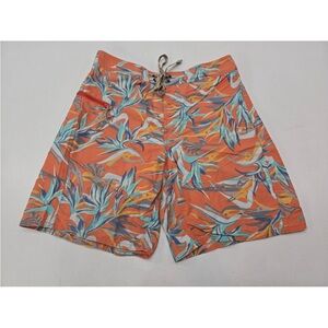 Patagonia Printed Wavefarer Board Shorts 19" Piton Paradise Cusco Orange Size 30